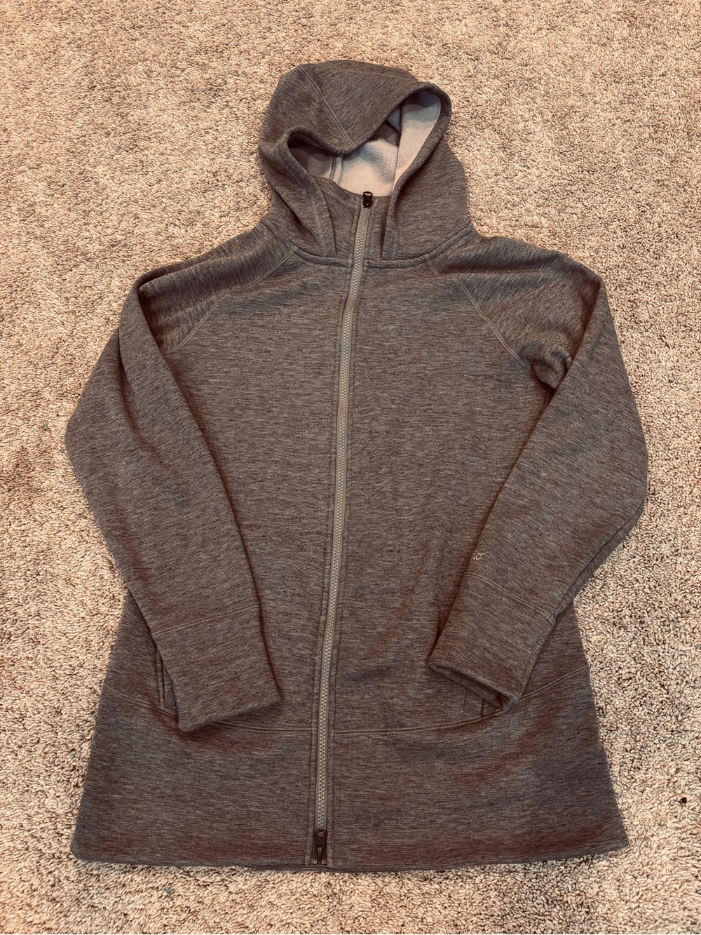 Marmot women's heathered grey double full-zip performance hoodie jacket size med